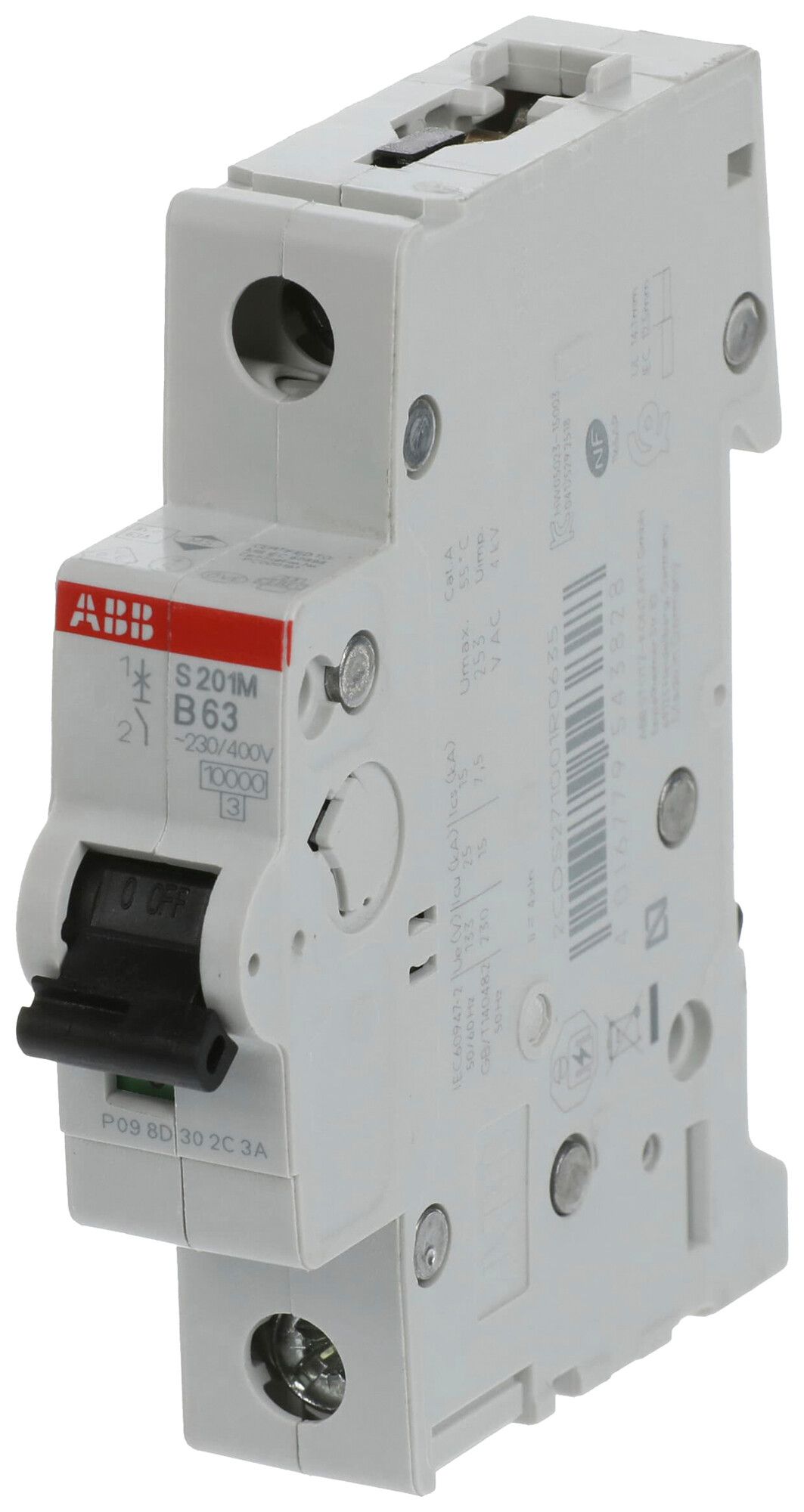Disjoncteur ABB S201M-B63 63A B 10kA