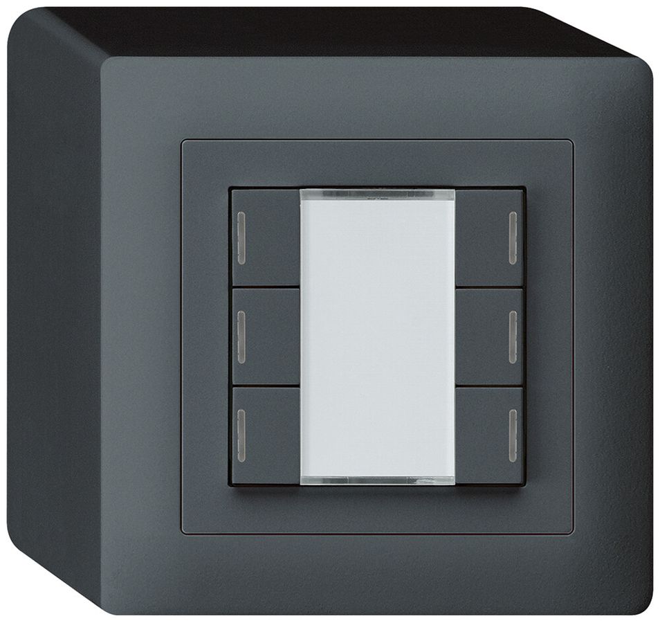 AP-Taster kallysto KNX 6×anthrazit RGB LED s/e-link