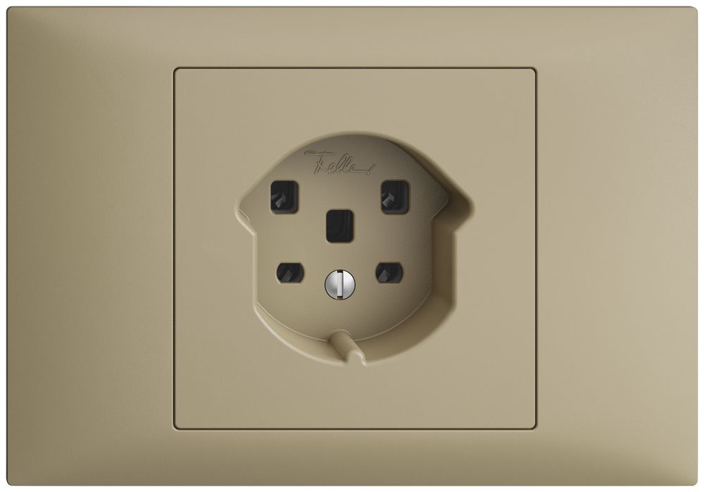 EB-Steckdose EDIZIOdue T25 16A sand, Schraubklemmen
