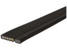 Cavo piatto Woertz Combi 5×2.5+2×1.5mm² PVC nero Eca