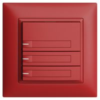 UP-KNX-Taster RGB EDUE FMI, 250mW, m.RGB-LED, m.Papier, 3×Taste, 1×Tastenb., ber