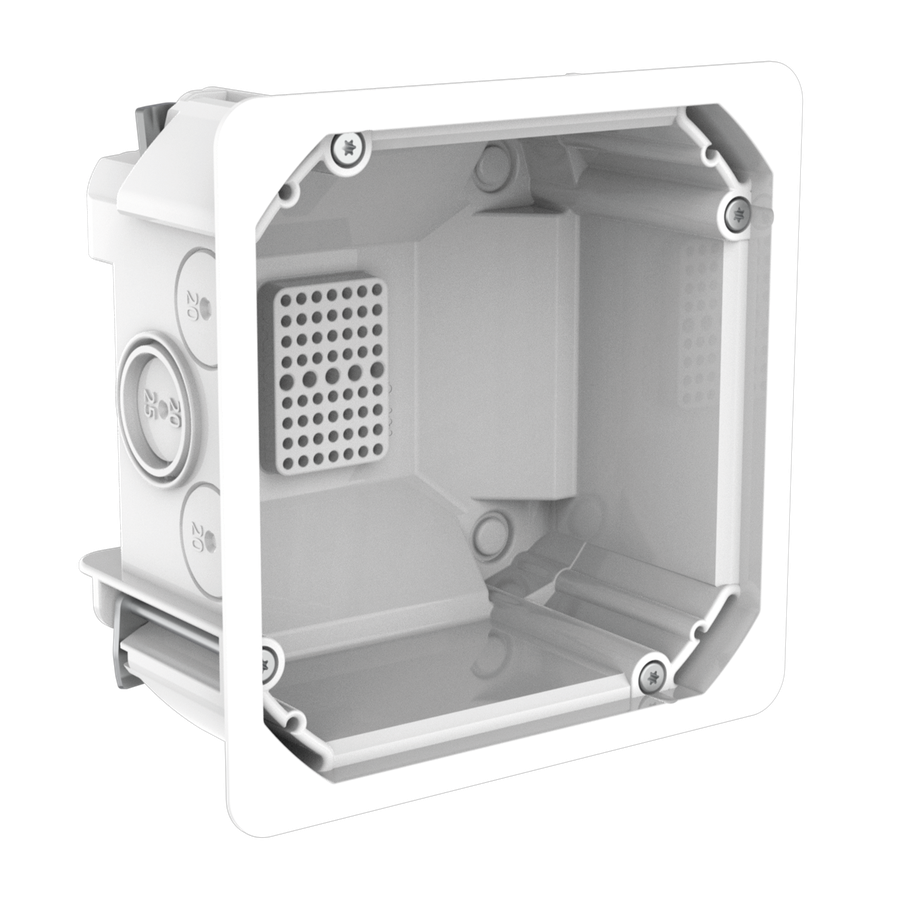 Boîte pour paroi creuse MT QUADRO 1×1 TFC 850°C 125×125×73mm blanc