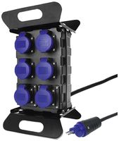 Stromverteiler A. Steffen mit ständer 6×T23 3p IP55 8m schwarz