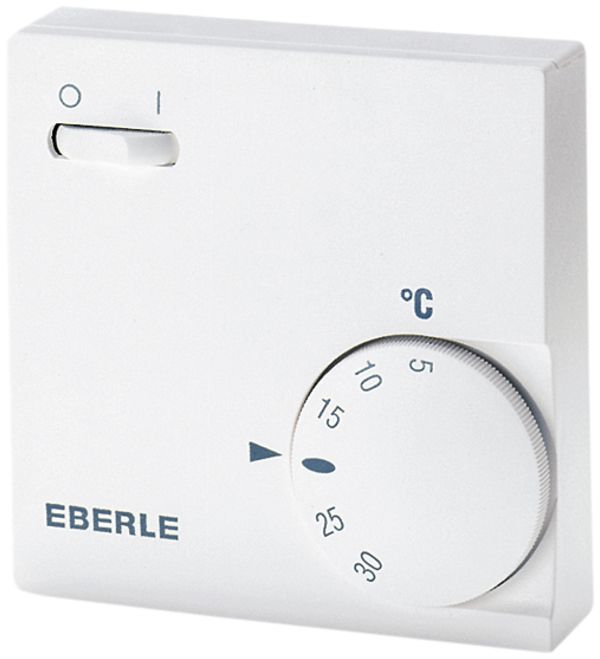 Thermostat AP Eberle RTR-E 6763, 230V 1C/10A, 5…30°C, blanc