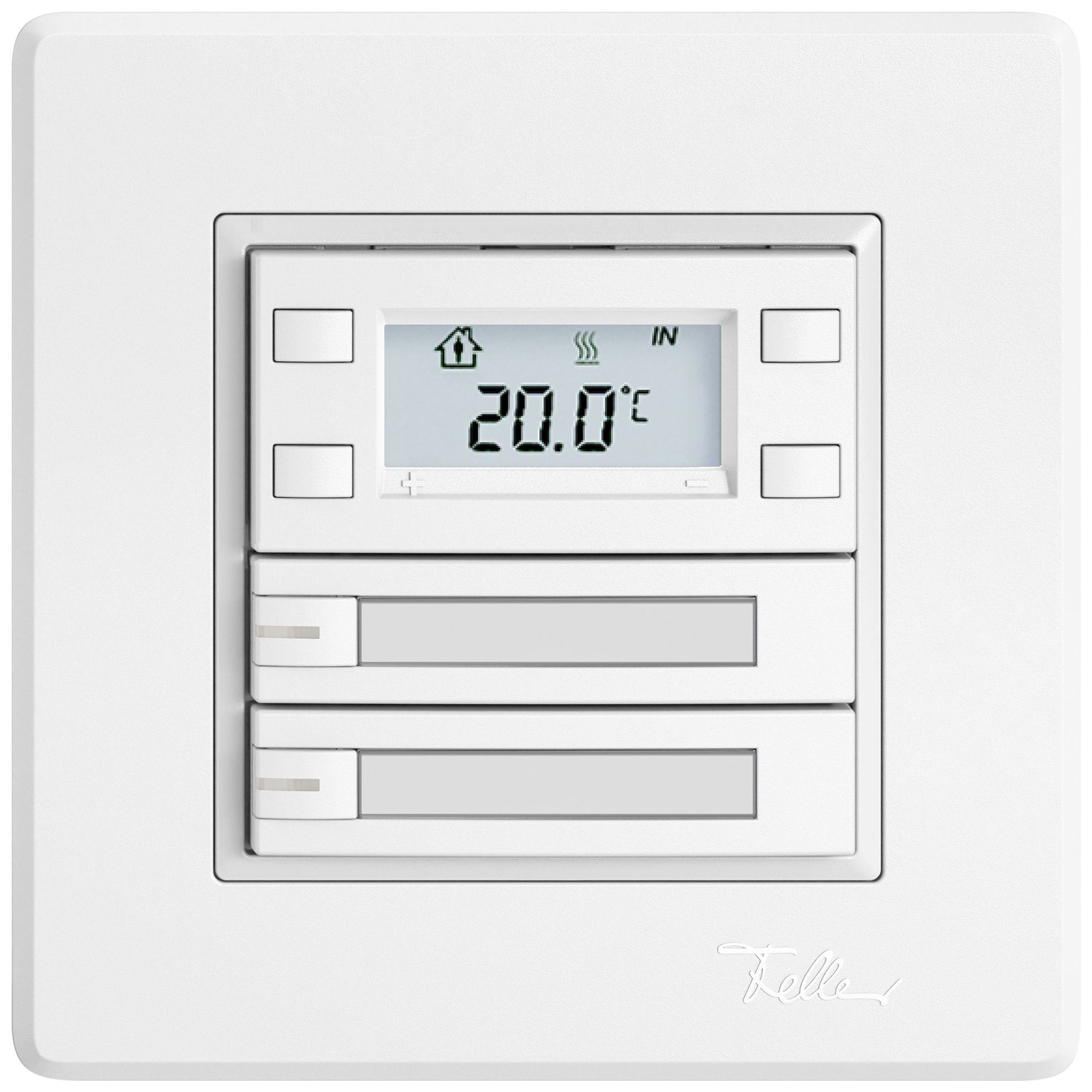 UP-RTH-Taster EDIZIO.liv SNAPFIX® m.RGB-LED Pap.2×Taste 1-Tbed.ws