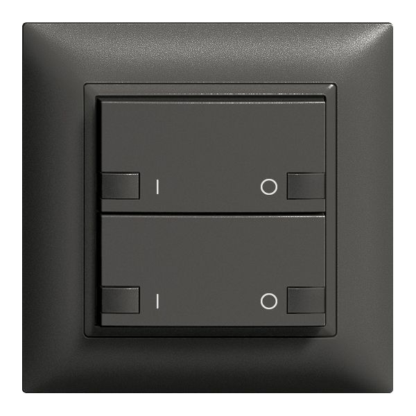 Poussoir ENC ZEP 2c/2t ON-OFF station centrale/sec. EDIZIOdue noir