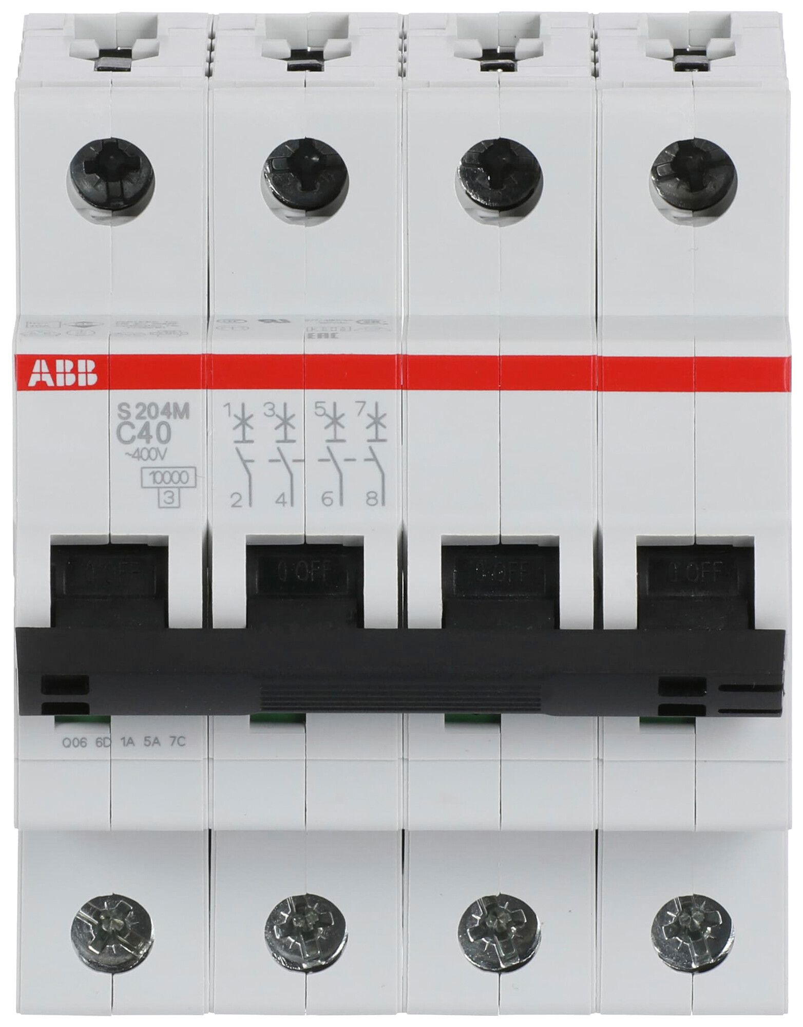 Leitungsschutzschalter ABB S204 C 4×40A