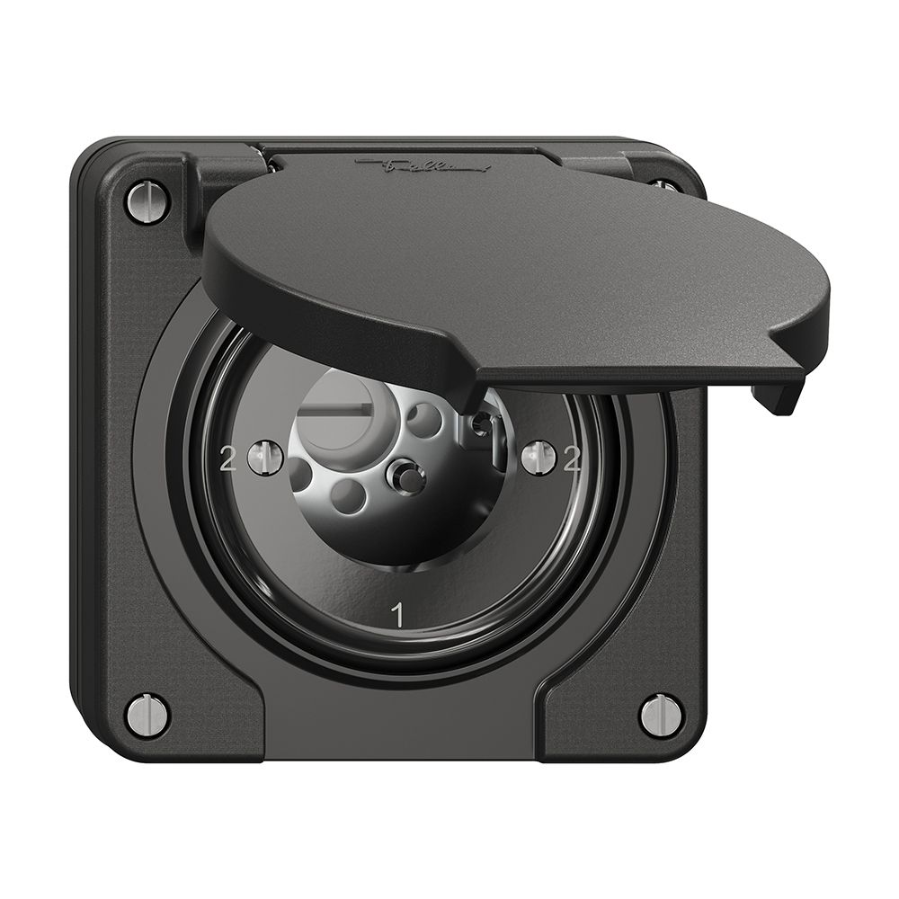 Interrupteur rotatif NUP NEVO, 3/2L, sans cylindre, KS, 2-1-2-1, noir