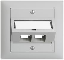 EB-Montageset S-One EDIZIOdue FKE für 2×RJ45 schräg, hellgrau