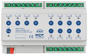 Actionneur-commutateur KNX AMD MDT AKS-1210.03 12-can 10A 230VAC 8UM