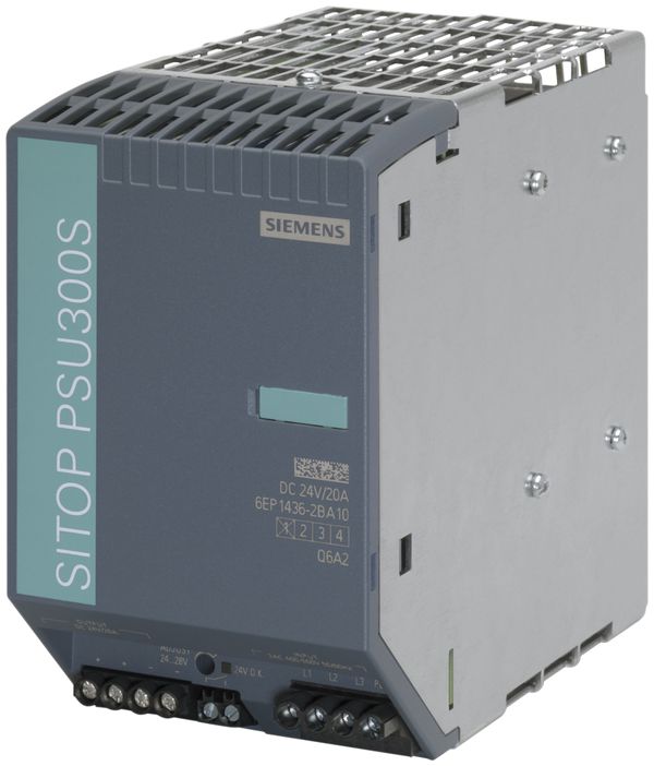 Stromversorgung Siemens SITOP PSU300S, IN:400…500VAC, OUT:24VDC/20A