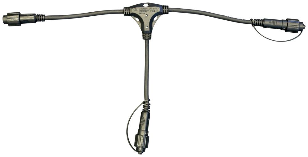 T-Verbinder QuickFix3+ Divider 2, 230V, mit 2 Ausgängen, schwarz