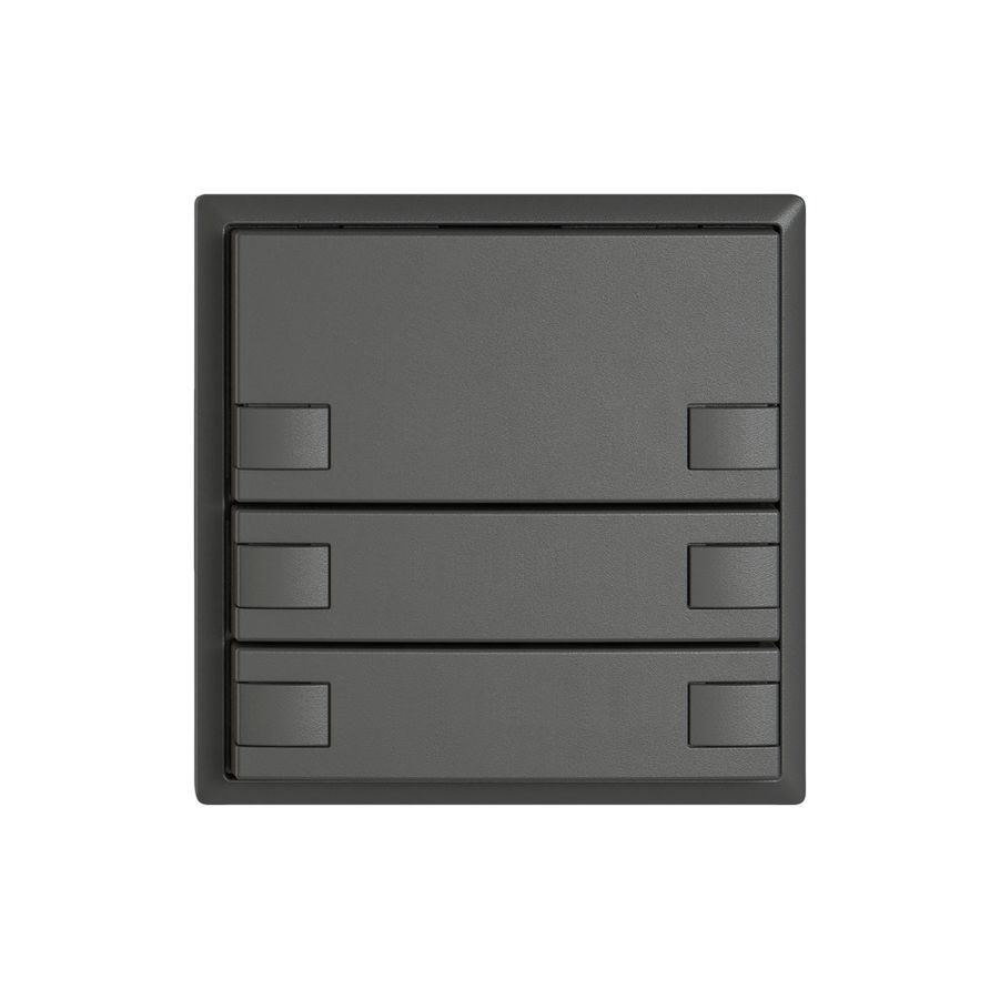 Poussoir KNX RGB EDIZIO.liv SNAPFIX® capteur temp.s.LED 6× comm.1T grf