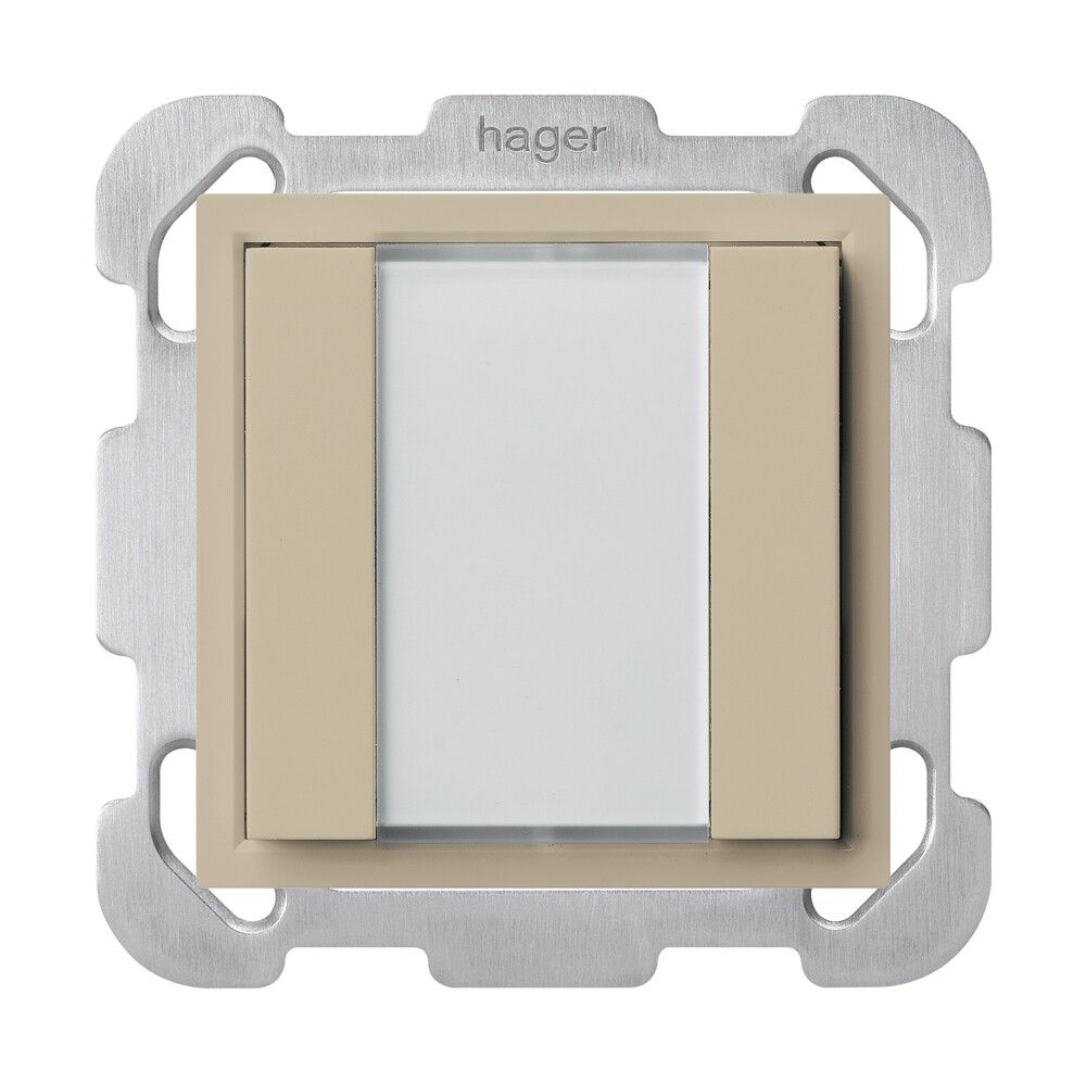 Pulsante universale INC 2×kallysto B con LED beige