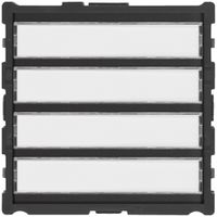 Ruftaster-Halbmodul Hager elcom.one/elcom.modesta mit LED-Schild für 4Wohnungen