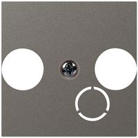 Plaque frontale MOS TV-R-donnée 2 modules magnésium