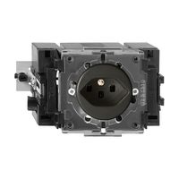 EB-Steckdose FH T23 schwarz 49…69mm, mit Steckklemmen