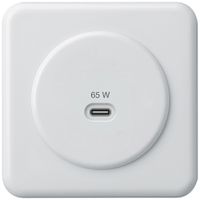 UP-USB-Ladesteckdose Hager basico Typ C 65W 3250mA weiss