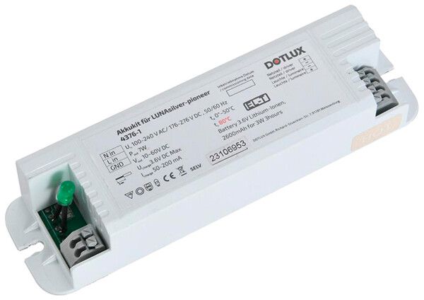 Kit accu DOTLUX per LUNAsilver-pioneer per circuito con autotest 7W