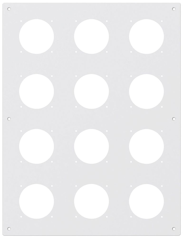 Placca d.montaggio INC robusto 4×3 alluminio, bianco