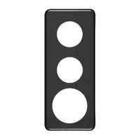 Abdeckplatte 3×1 2×43+58mm schwarz