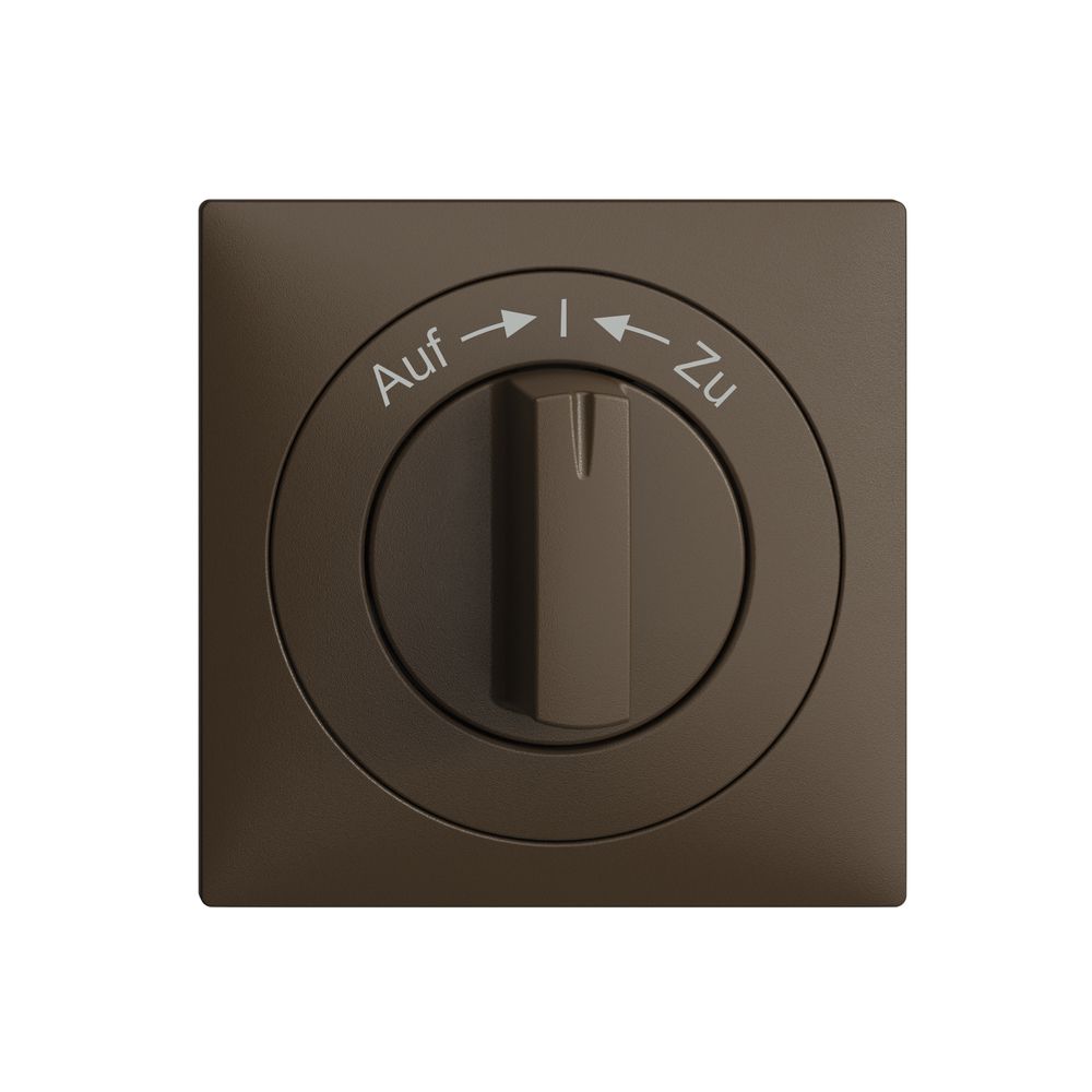 Frontset EDIZIOdue Auf->I<-Zu coffee 60×60mm für Schwenktaster