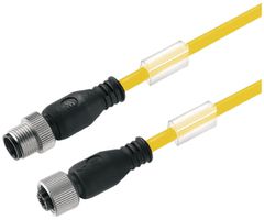 Cavo Weidmüller SAIL M12/M12 3L 1.5m spina/presa dritta PUR giallo, A