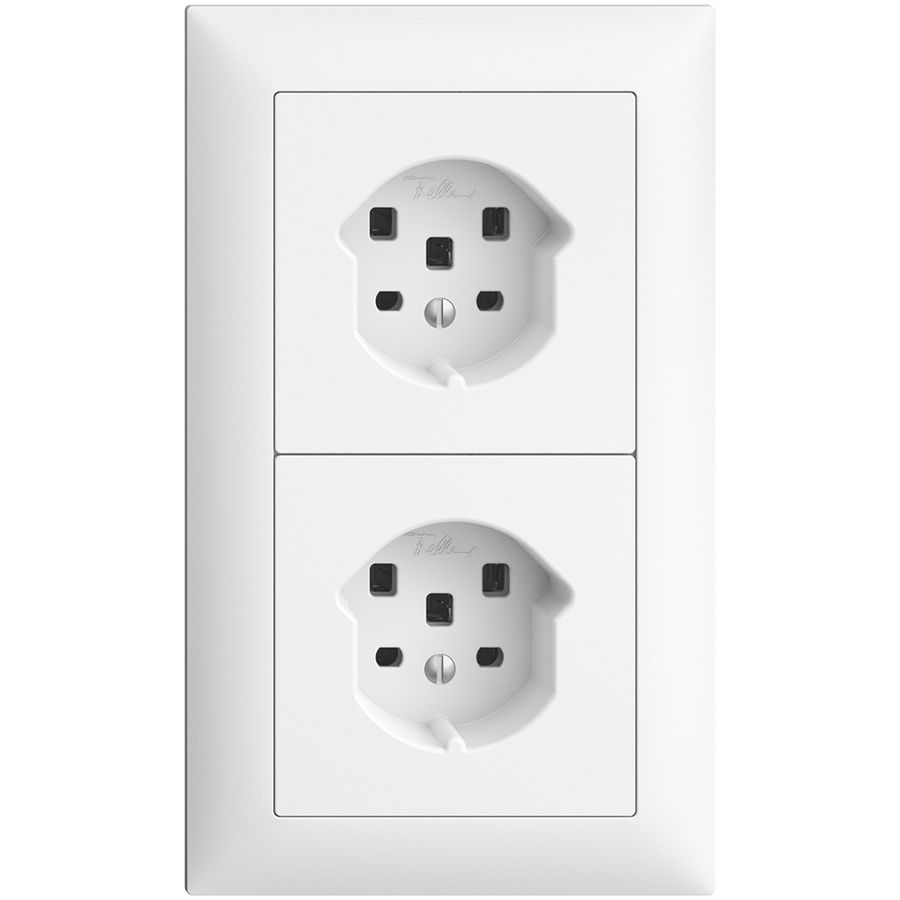 Combinaison ENC EDIZIOdue 2X1 T25 +T25 avec bornes à vis blanc