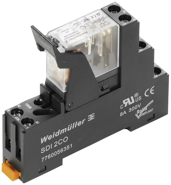Relaiskoppler WM DRIKIT 24VDC LED grün Freilaufdiode 2W 250VAC, 5A