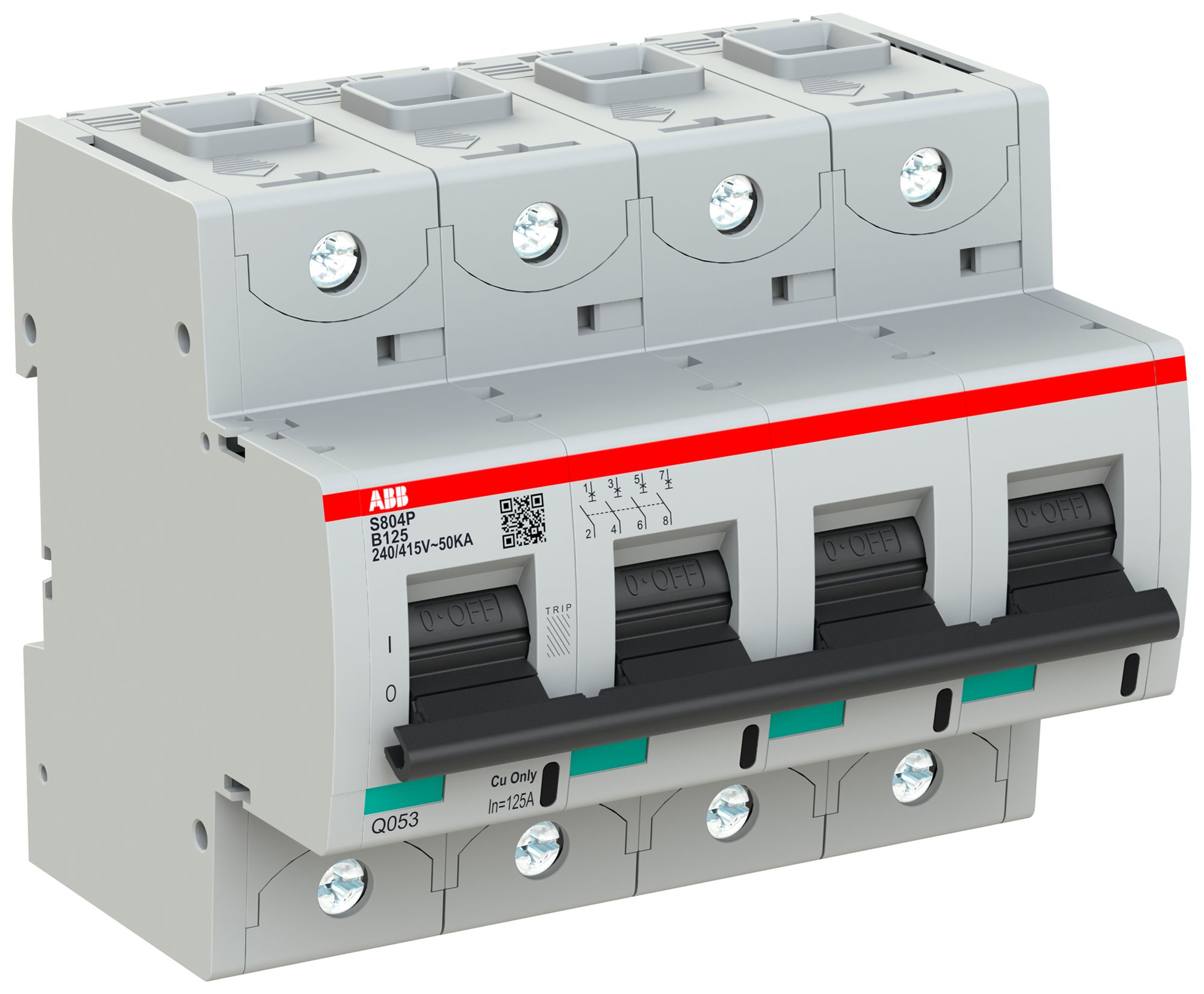 Disgiuntore ABB S804P-B125 4P 400V B-125A 50kA 6.5UM