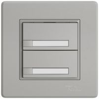 UP-KNX-Taster RGB EDIZIO.liv SNAPFIX® Temperaturfüh.o.LED Pap.2×T 1-Tbed.hgu