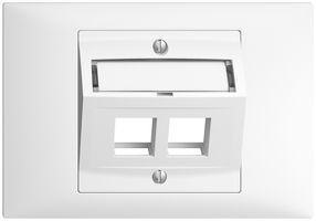 EB-Montageset EDIZIOdue BKE, mit Schrägauslasshaube 2×Keystone weiss