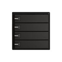 KNX-Taster RGB EDIZIO.liv SNAPFIX® Temperaturfüh.RGB-LED 4×T 1-Tbed.sz