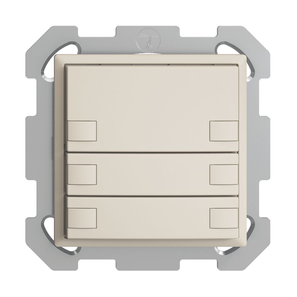 Poussoir KNX RGB ENC EDUE, 250mW, s.LED, 3×poussoir, comm.2×touches, crema
