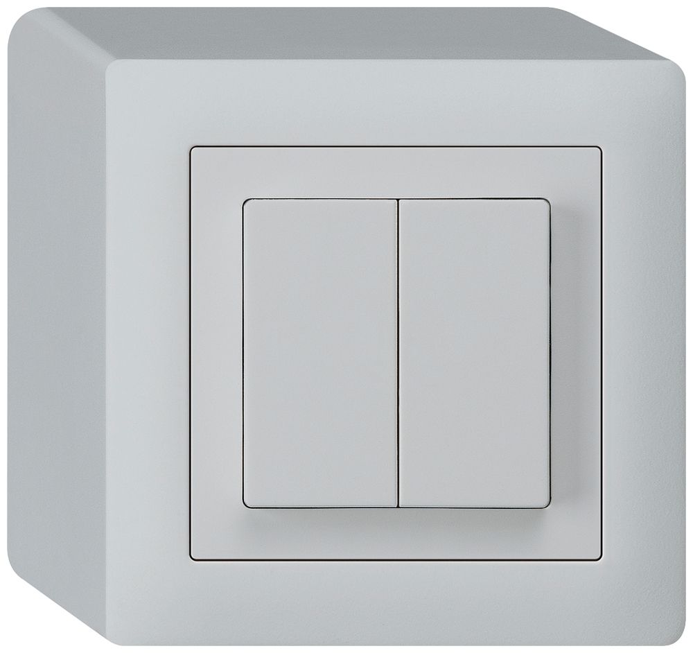 Poussoir AP kallysto 2×AR/1L gris clair