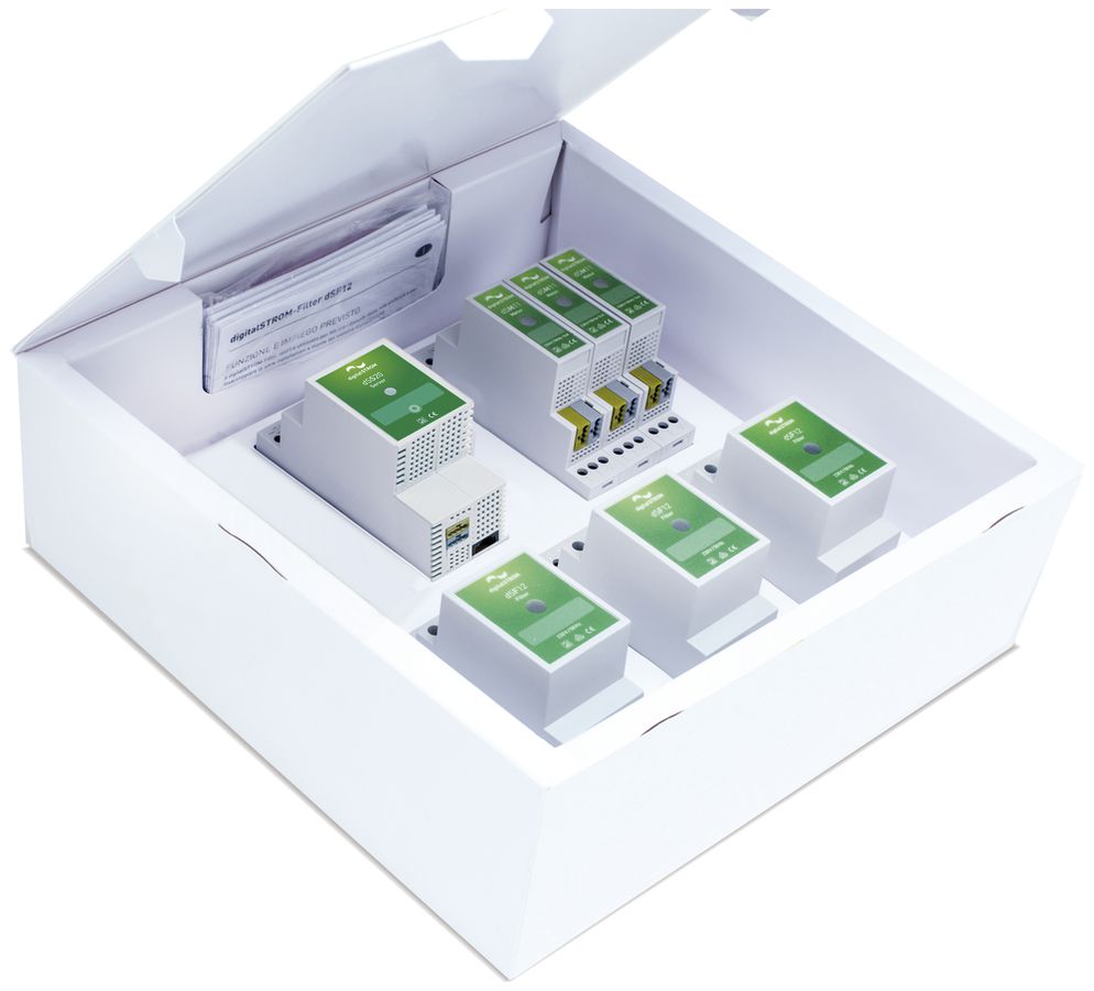 Kit di base digitalSTROM dS-BP200: 3×dSF20, 3×dSM12, 1×dSS20