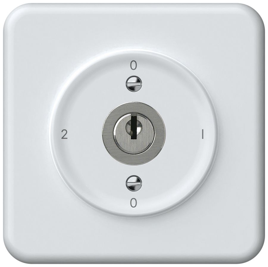 Interrupteur à clé ENC origin commutateur 2/1L 16A 250V 0-1-0-2 92×92mm blanc