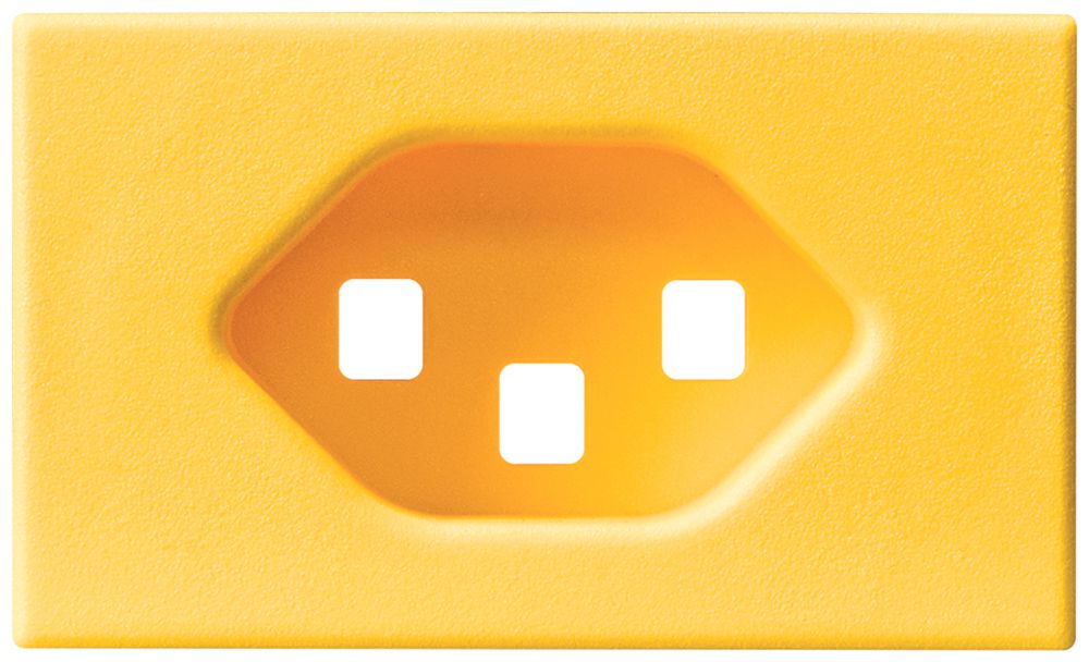 Frontteil Hager 1×Typ 23 FLF gelb mit Rastfeder mit Schraubklemmen