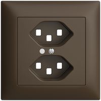 UP-Frontset EDIZIOdue coffee 88×88mm 2×T23 mit Linse