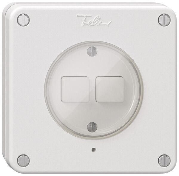 Interrupteur à poussoir ENC NEVO Wiser SNAPFIX® a.stat.secondaire 2T 2A blanc