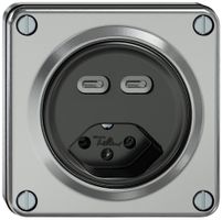 Presa di carica USB INC ELEMENT 2×USB-C 3000mA + 1×T13 alluminio