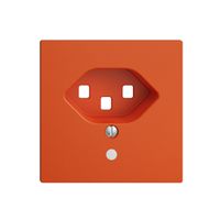 Frontplatte EDIZIOdue T23 orange 60×60mm mit Linse