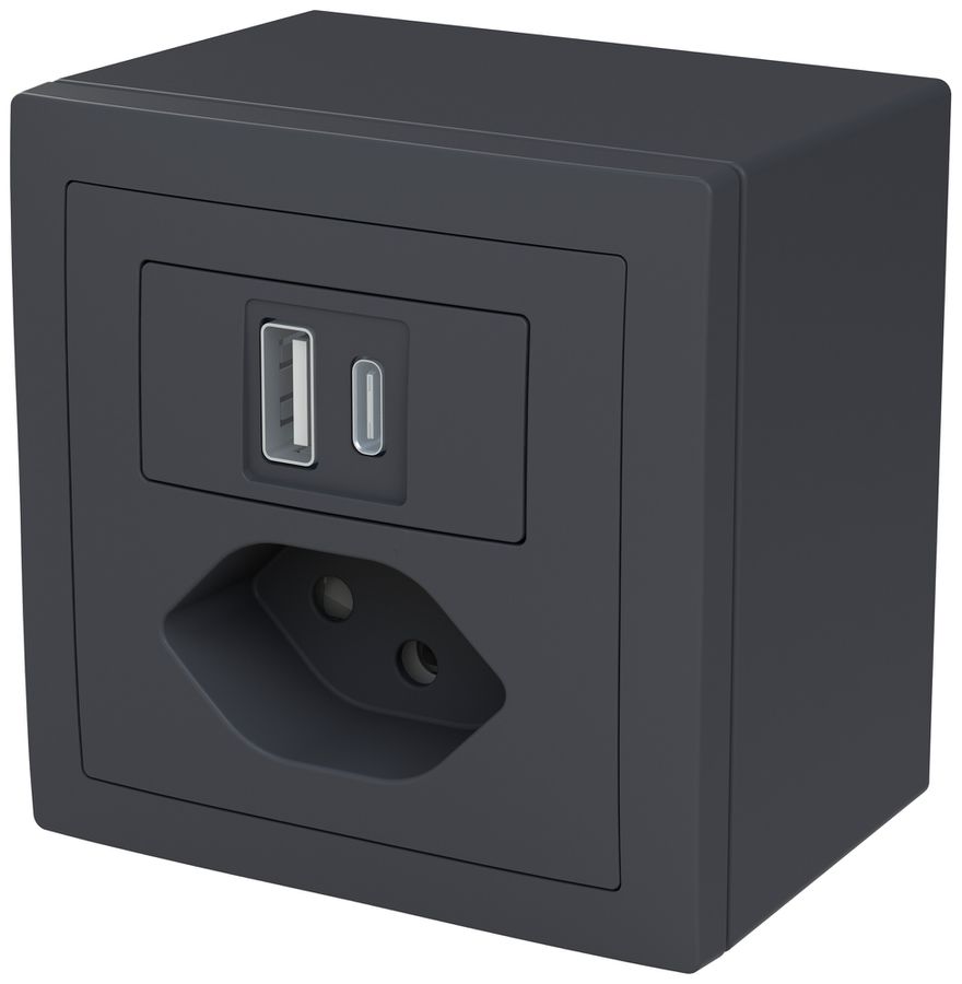 Prise de charge USB AP ABB Sidus 1×USB-A 1×USB-C + T13 3000mA OUT:5V an