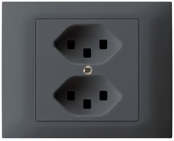 EB-Steckdose kallysto 2×T23 anthrazit