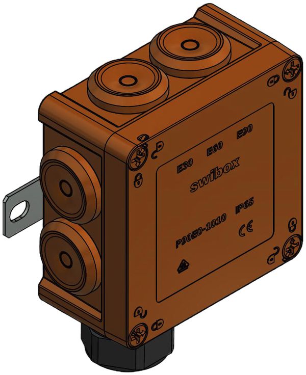 AP-Abzweigdose Swibox P90E0 E30-E90 IP65 100×100×54mm 3×6/3×6mm² or