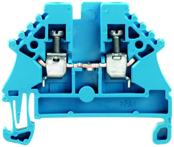 Durchgangs-Reihenklemme Weidmüller WDU N Schraubanschluss 2.5mm² TS35 blau