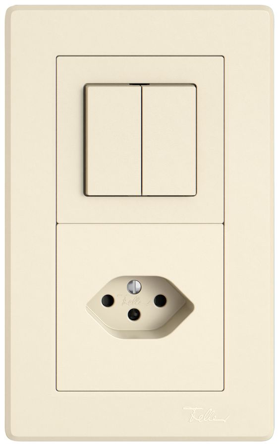 UP-Kombination EDIZIO.liv SNAPFIX® 2×1 156×96mm Schema 1/3+3/1L+1×T13 crema