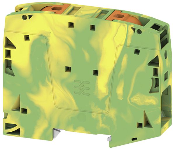 Borne de passage joignable WM A2C 50/70 PE 70mm² PUSH IN 2×1 DIN35 vert/jaune