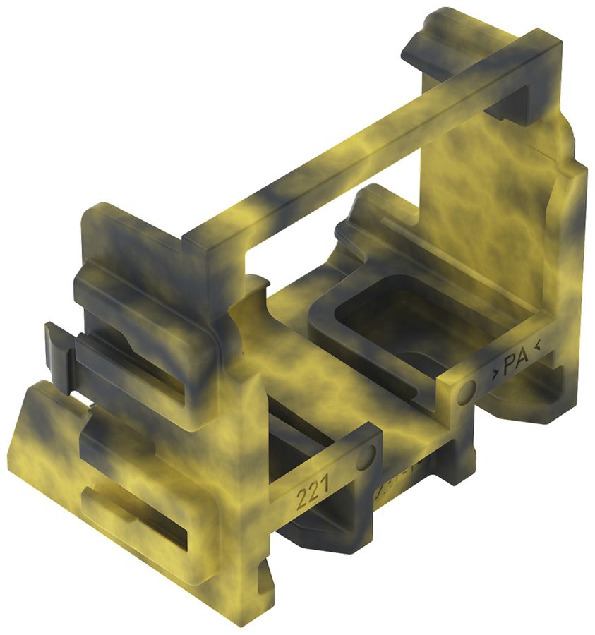 Adaptateur de fixation WAGO 221 sans décharge de traction 10L×4mm² vis gr/jn