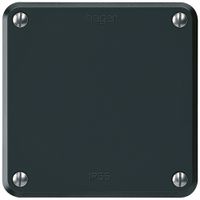 UP-Blindabdeckung robusto IP55 schwarz mit Montageplatte